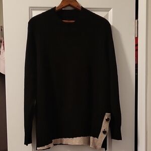 Parkhurst Black and Cream Turtleneck Sweater
